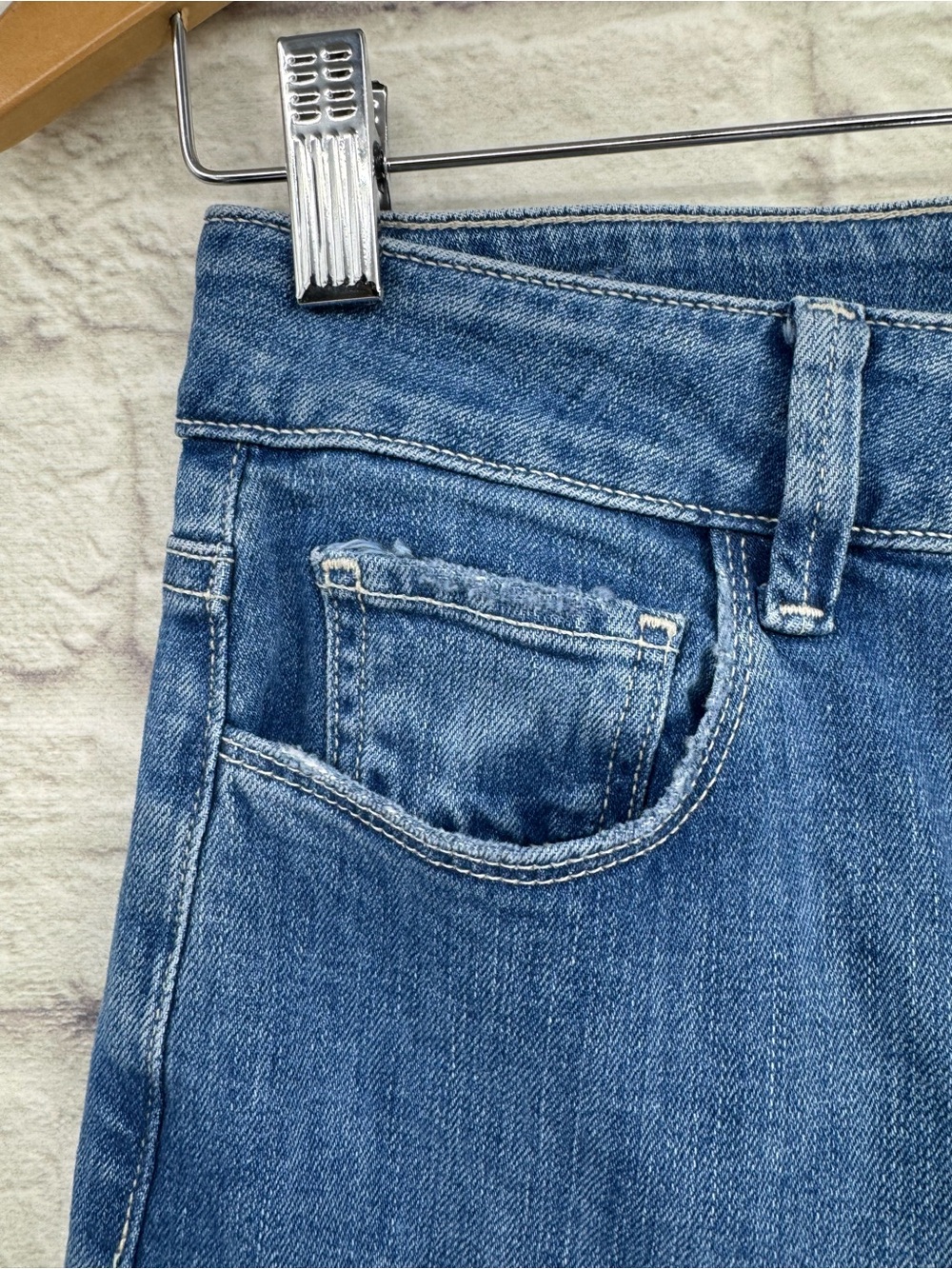 Paige Genesee Modest Wide Leg Jeans Women Size 27 Medium Wash High Rise - Picture 3 of 15